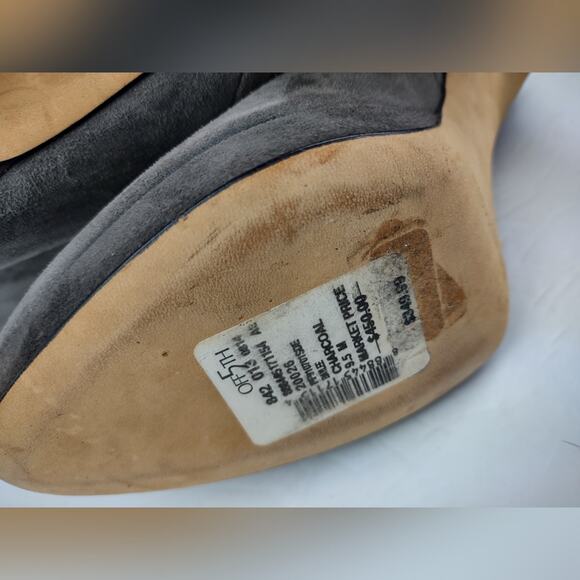 SAKS FIFTH AVENUE Suede Gray Boots Size 9 1/2 - Picture 12 of 16